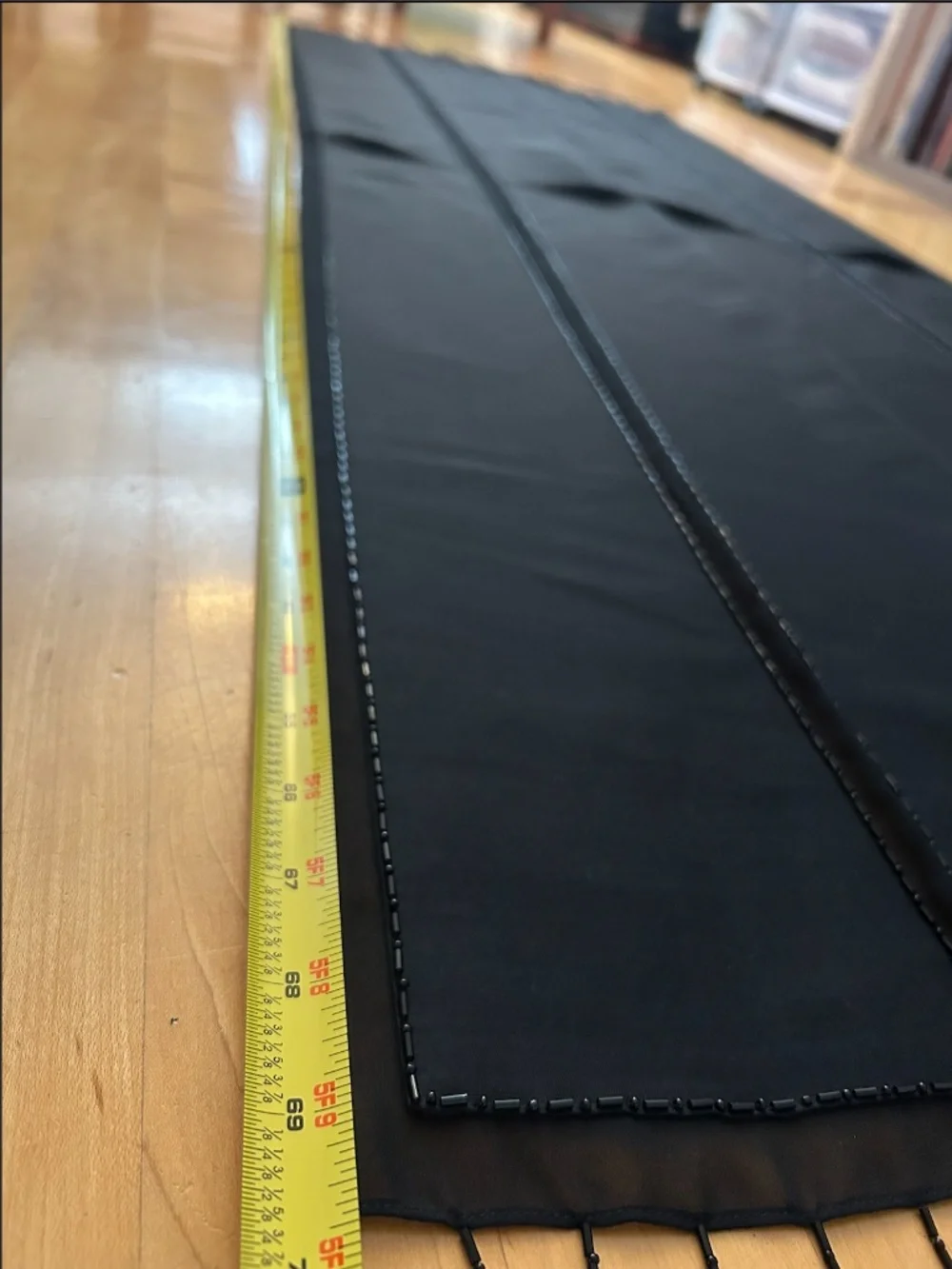 Vintage black tasseled shawl/wrap